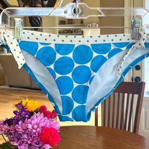Blue Polka Dot Bikini Bottom